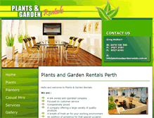 Tablet Screenshot of plantsandgardenrentals.com.au